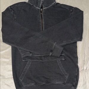 Unisex Black Half-Zip Sweater